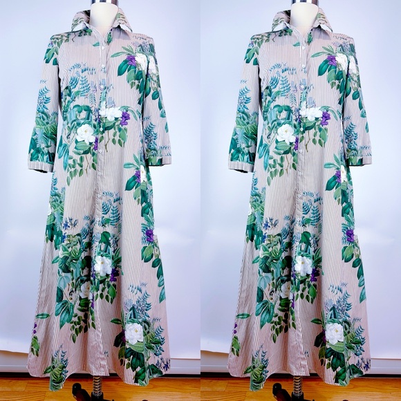 Zara Striped And Floral Print Tunic Shirt Dress
Size Large - Picture 3 of 11